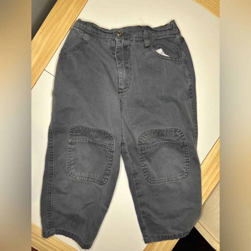 Toddler Charcoal Relaxed Jeans with Patch Pockets